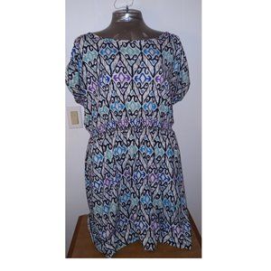 TORRID BLACK BLUE GREEN PURPLE SUNDRESS DRESS 3X